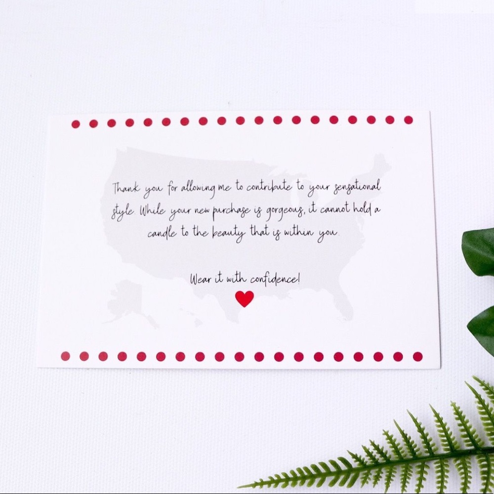 25 4X6 Confidence Thank You Cards PRICE IS FIRM - Picture 4 of 5